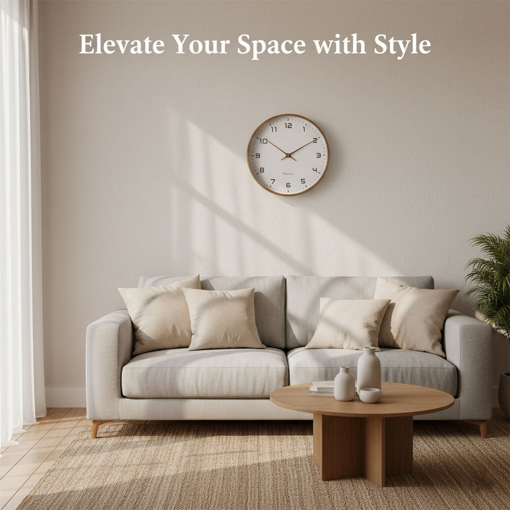 Wooden Wall Clock – Minimalist Style – Silent Movement