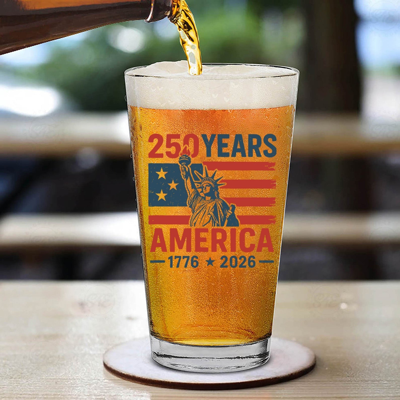 1776–2026 America 250th Anniversary Decorative Glassware Set