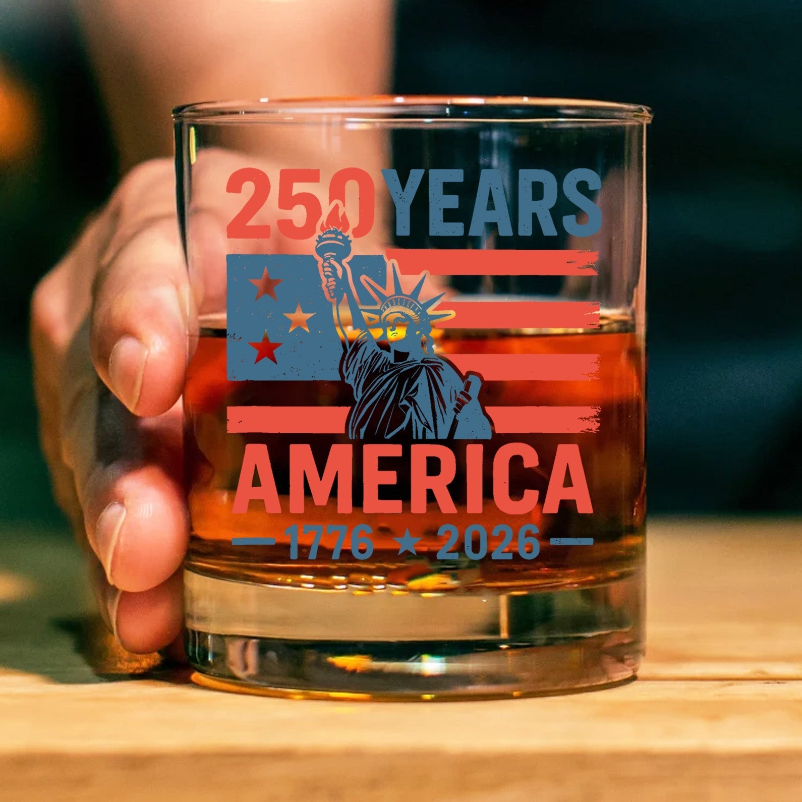 1776–2026 America 250th Anniversary Decorative Glassware Set