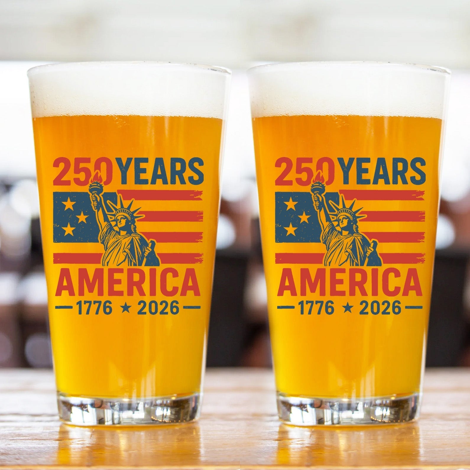 1776–2026 America 250th Anniversary Decorative Glassware Set