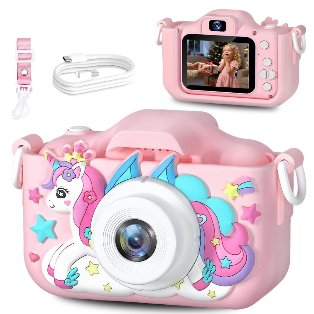 Unicorn Kids HD Camera with 32GB Memory – Rechargeable, Fun Photo & Video Toy