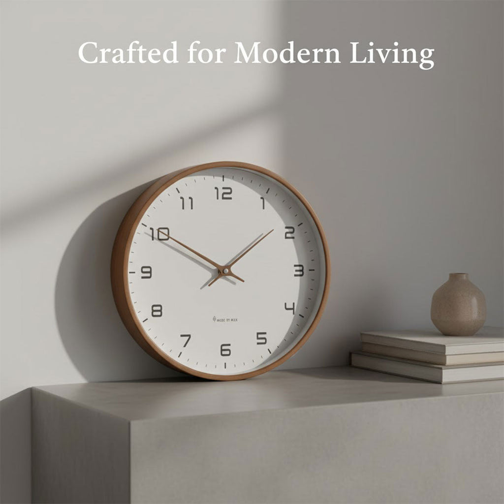 Wooden Wall Clock – Minimalist Style – Silent Movement
