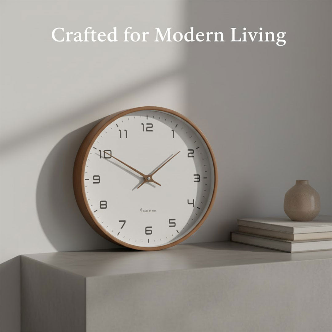 Wooden Wall Clock – Minimalist Style – Silent Movement