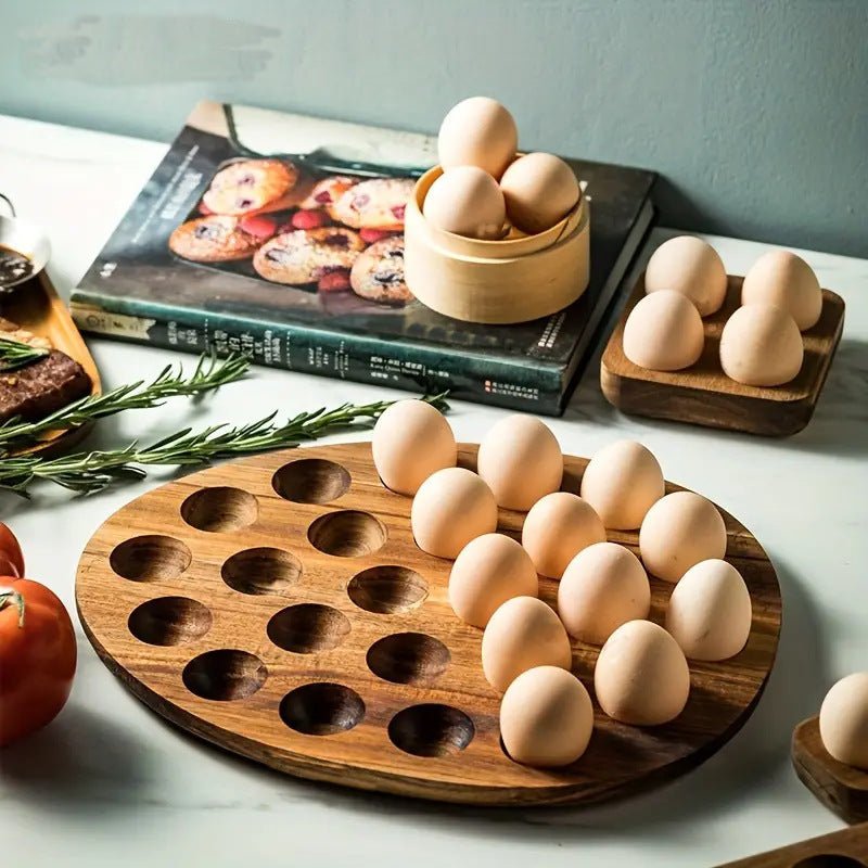 Acacia Wooden Egg Tray