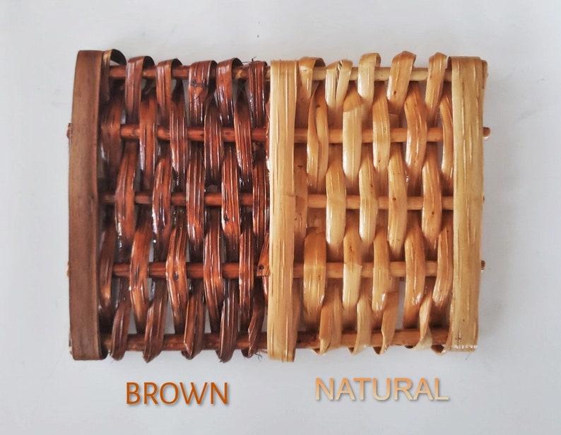 Natural Rattan Side Table – Wicker End Table for Home Decor