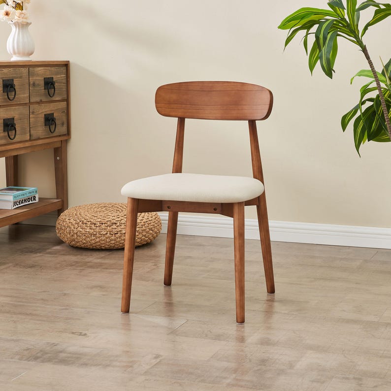 Modern Ash Wood Dining Chair with Minimalist Design