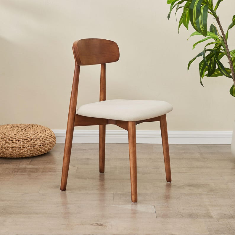 Modern Ash Wood Dining Chair with Minimalist Design