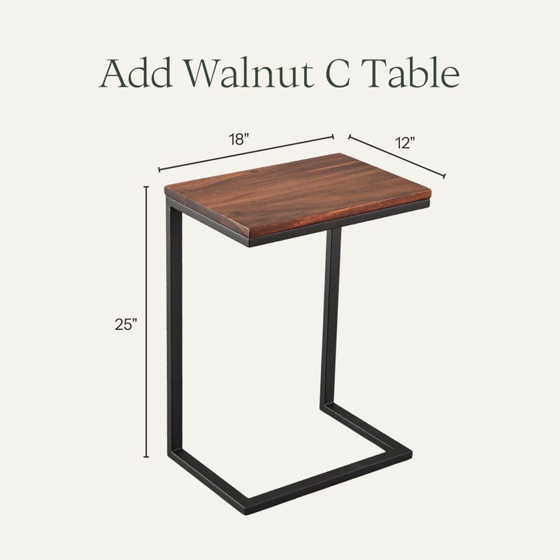 Live Edge South American Walnut Coffee Table with Industrial Design