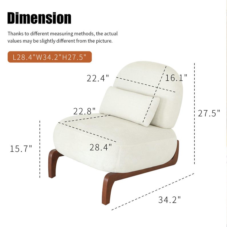 Nordic Velvet Lounge Chair – Cozy Accent Chair with Wood Legs