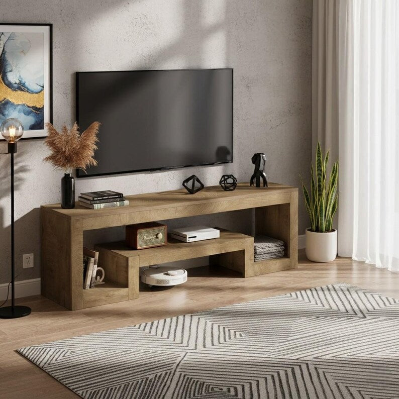 63-Inch Farmhouse TV Stand for 55-75 Inch TVs