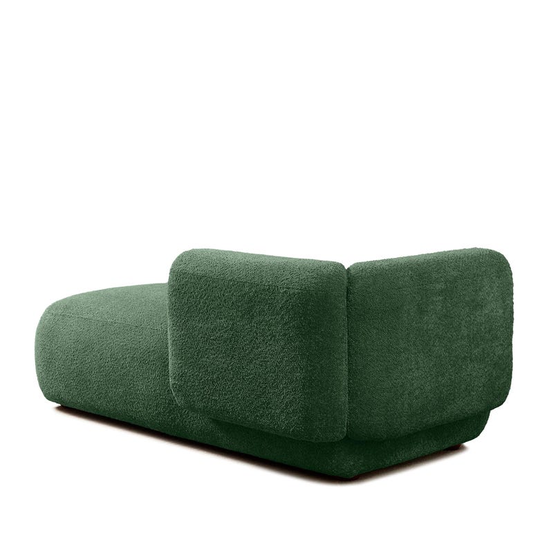 Cream Bouclé Chaise Lounge – Sculptural Modern Sofa for Relaxing
