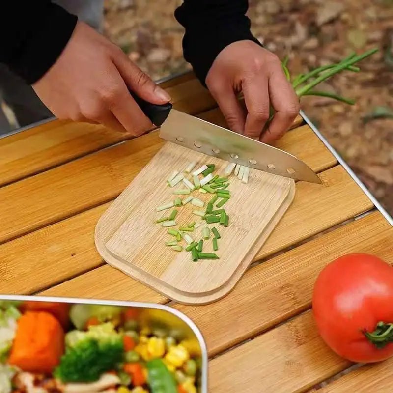 Stainless Steel Lunchbox with Wooden Lid