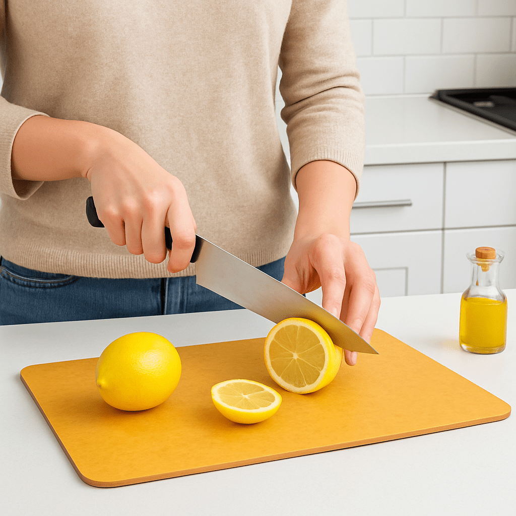 Wood Grain Cutting Board – Eco-Friendly, Antibacterial & Knife-Safe